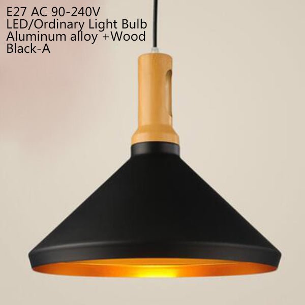 Simple Modern Vintage Light Wooden Pendent Lamp LED E27 For Loft Decor Dining Room Kitchen Bedroom Living Room Hotel Cafe