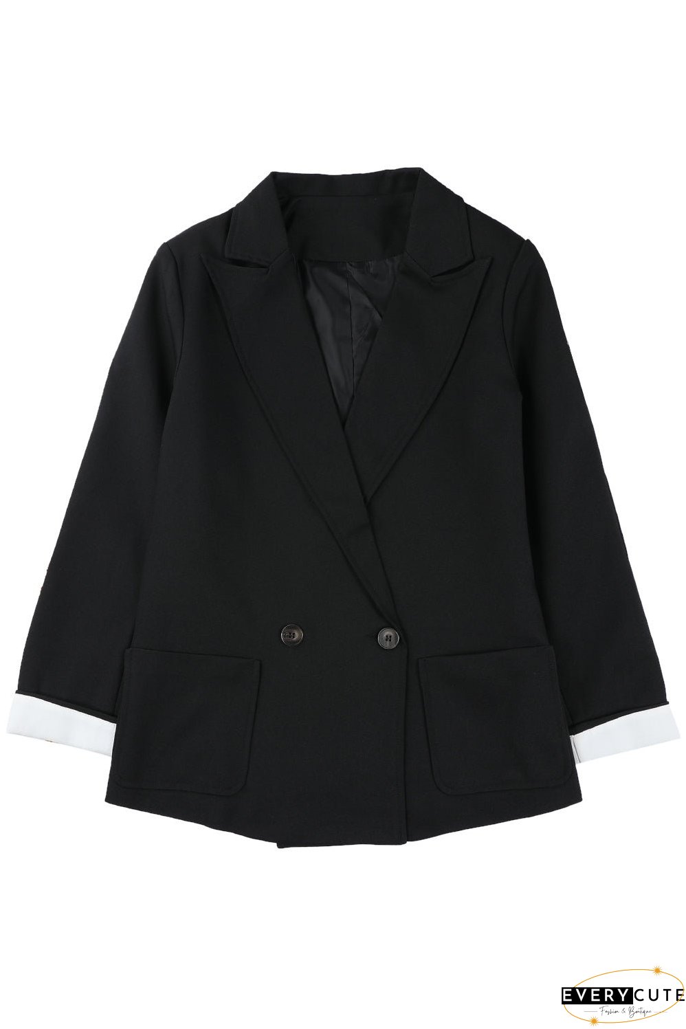 Solid Color Long Sleeve Blazer