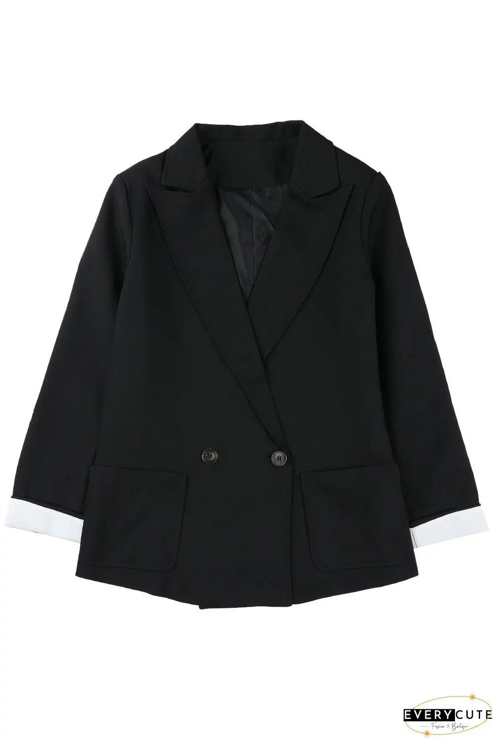 Solid Color Long Sleeve Blazer