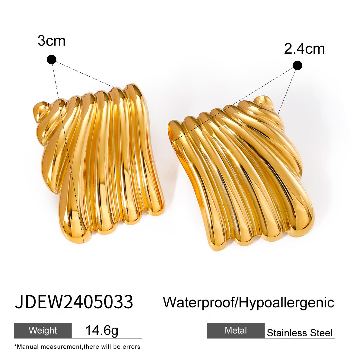 Jie Ding Stainless Steel Geometric Earrings Niche Ins Earrings Titanium Steel Earrings Earrings