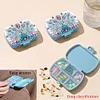 (US Local)5D DIY Diamond Painting Dot Pill Case Diamond Art Pill Storage Box (Peacock)