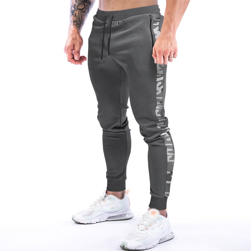 Camo Panel Slim Fit Track Pants Gym Pants-Compassnice®