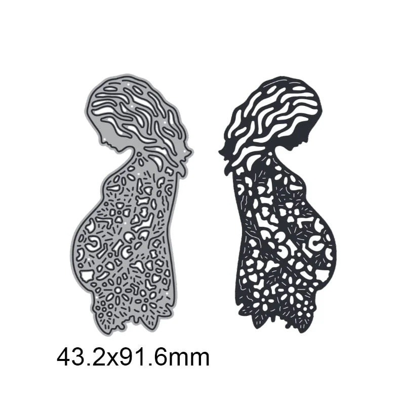 Beautiful Pregnant Woman  Metal Cutting Dies For DIY Scrapbook Cutting Die Paper Cards Embossed Decorative Craft Die Cut New