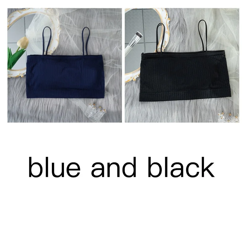 Women's Tube Top Invisible Bra Sexy Bandeau Strapless Top Underwear Streetwear Crop Top Seamless Sexy Lingerie Tops 1/2Pcs