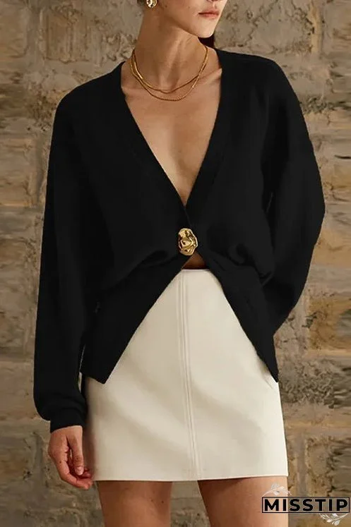 Meridress Chicest V Neck Button Up Sweater Cardigan