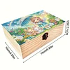 5D DIY Diamond Painting Handmade Wood Storage Box Crystal Storage Case (Rabbit)