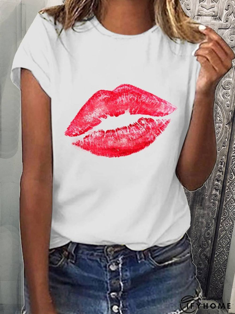 Woman Casual Cotton Short Sleeve T-shirt | IFYHOME