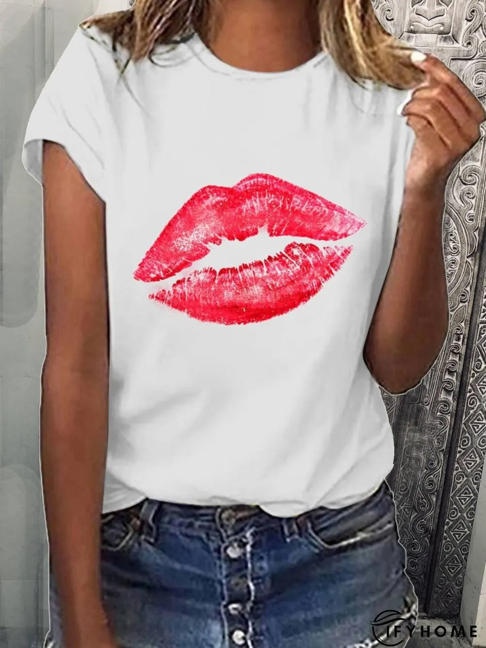 Woman Casual Cotton Short Sleeve T-shirt | IFYHOME