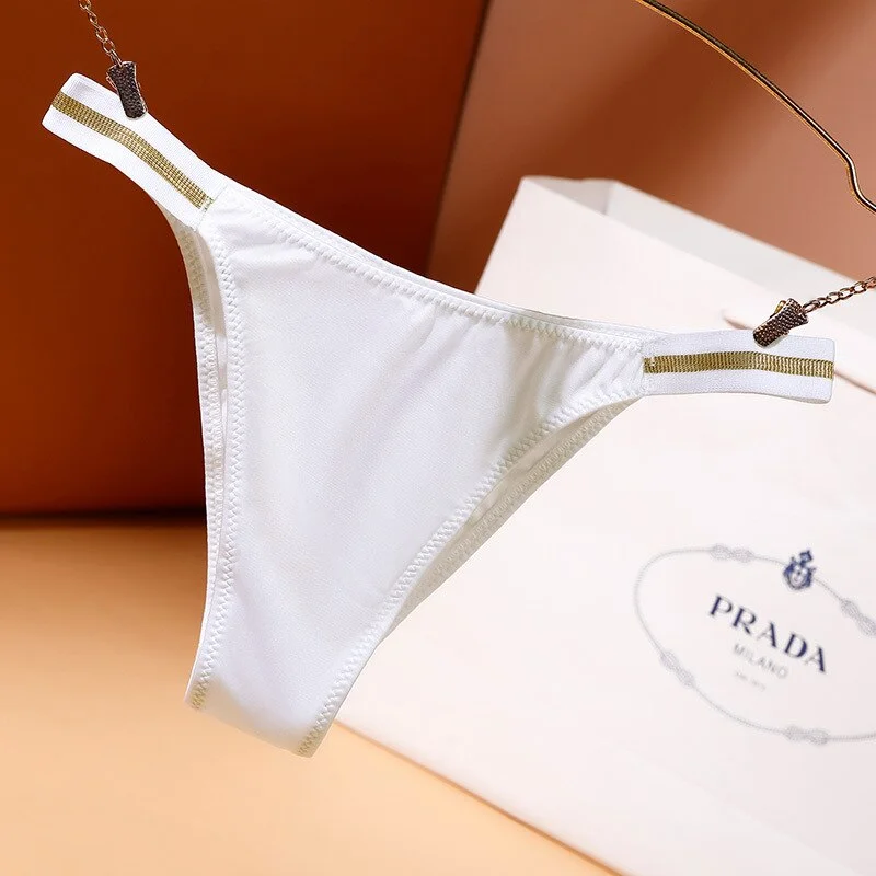 European Style Sexy Panties Women Solid Color Underwear Mid Waist Sexy G-String Female Seamless Briefs Girl Bikini Underpants