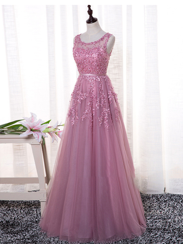 Elegant Sleeveless High-rise A-line Crew Neck Bandaged Maxi Dress 