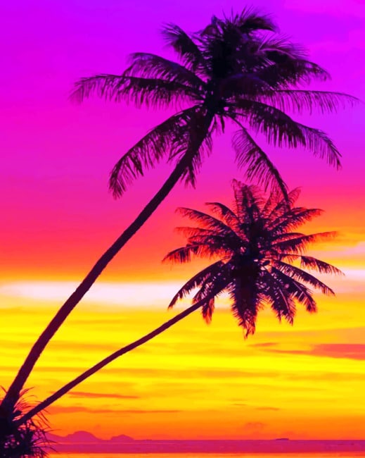 

Pink And Orange Sunset – Paint By Numbers - 40*50CM, 501 Original