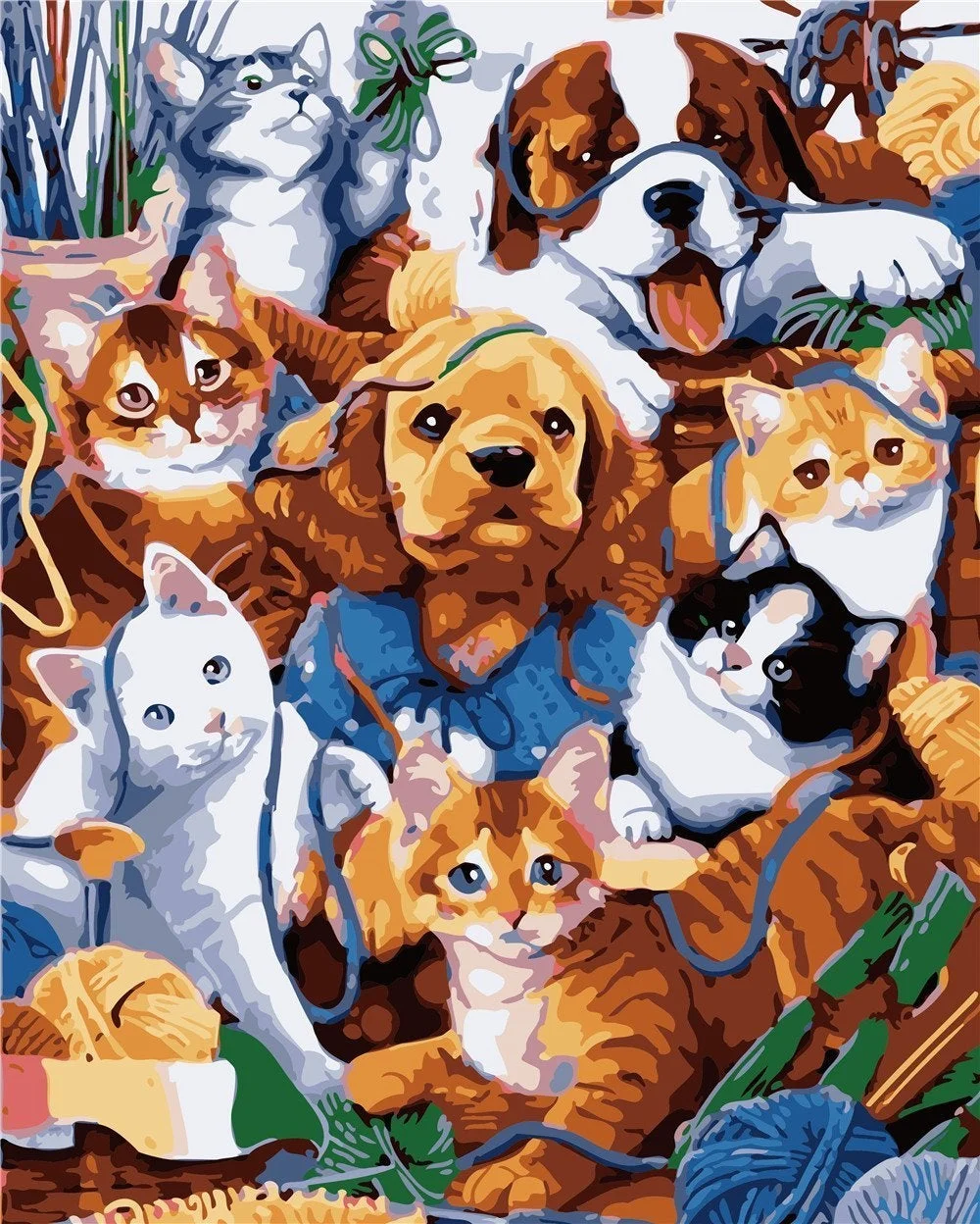 Cat & Dog Paint By Numbers Kits UK ZC3049