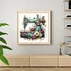 (Stamped/Counted) Retro Floral Sewing Machine - 14CT/18CT Cross Stitch 40*40cm/15.75*15.75in