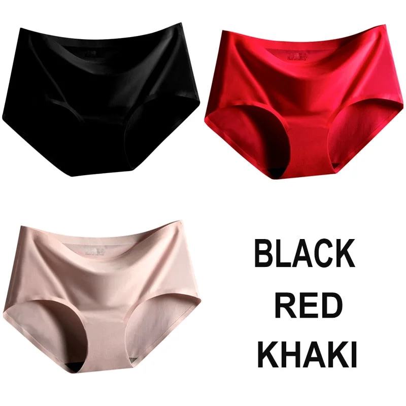 3PCS/Set Seamless Panties Women Panties Sexy Female Underpants Briefs Invisible Pantys Solid Color Soft Intimate Lingerie M-2XL