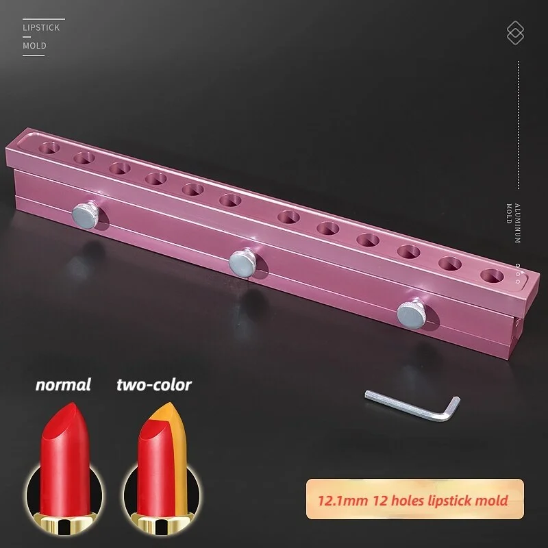 2/4/6/12 12.1MM Aluminum Lipstick Mold Two-color/Sandwich/ Three-use DIY Handmade Lipstick Making Tool 11.1MM Lipstick Mold