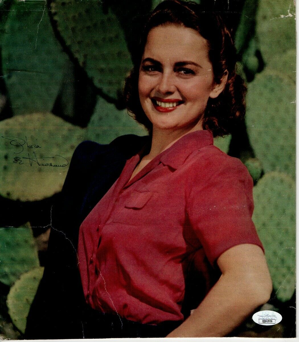 Olivia de Havilland Autographed Vintage Photo Poster painting Gone with the Wind JSA QQ62936