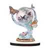 DIY Butterfly Crystal Ball Diamond Painting Single-sided Wooden Desktop Ornaments