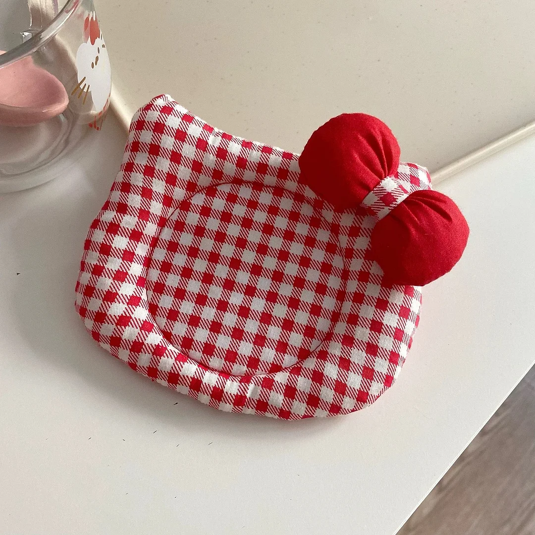 Cute Kitty Shaped Fabric Coaster