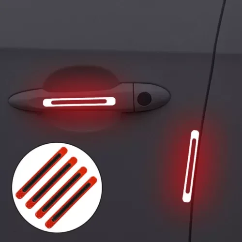 Dronehint Red Reflective Sticker Car Parts Door Handle Guard Protective Strip Scratch Film (For: GMC) Parts
