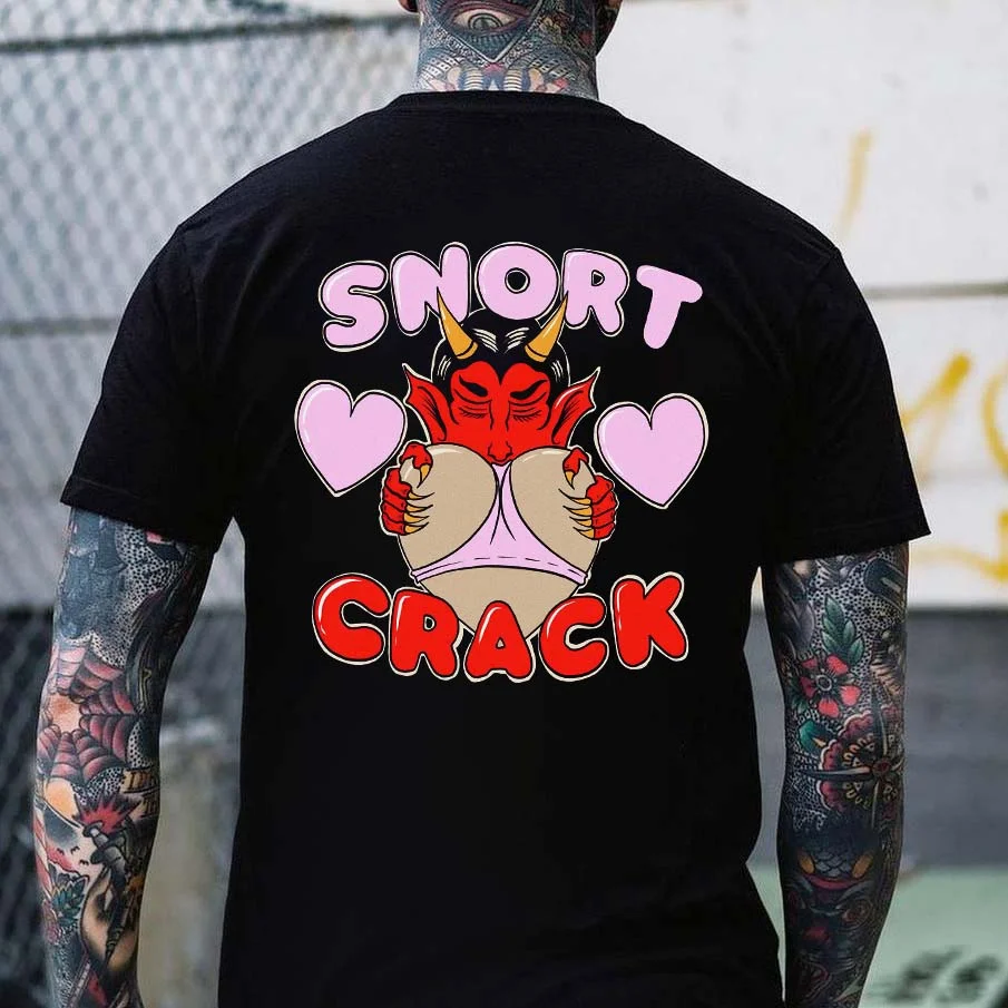 Snort Crack Printed Men's T-shirt