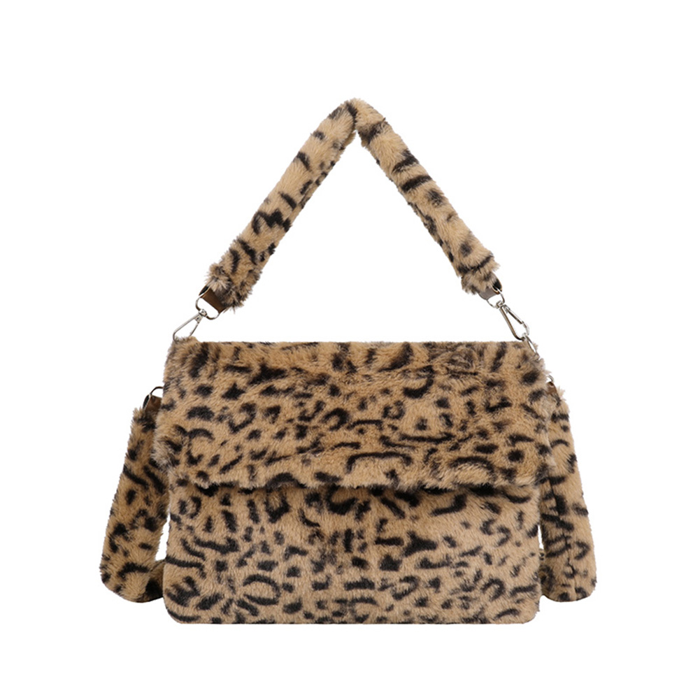 

Autumn Leopard Pattern Handbag Portable Plush Women Street Crossbody Bags, Style 2, 501 Original