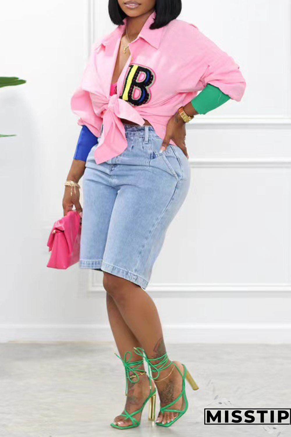 Black Casual Print Patchwork Turndown Collar Shirt Dress Dresses