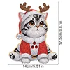 Xmas Acrylic Shaking Head 5D DIY Diamond Art Tabletop Decoration (Christmas Cat)