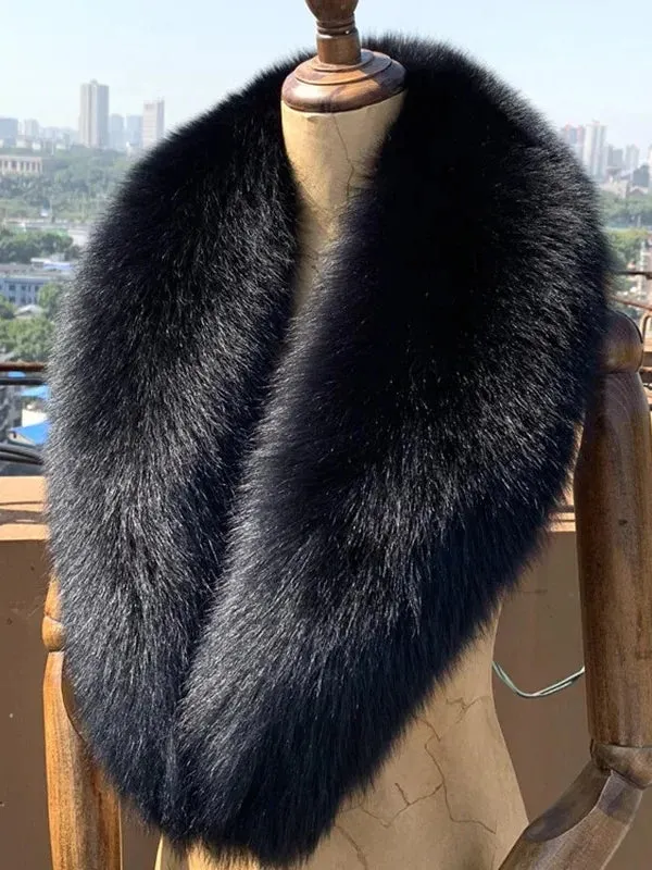 Women's Winter Warm Faux Fox Fur Collar Scarf