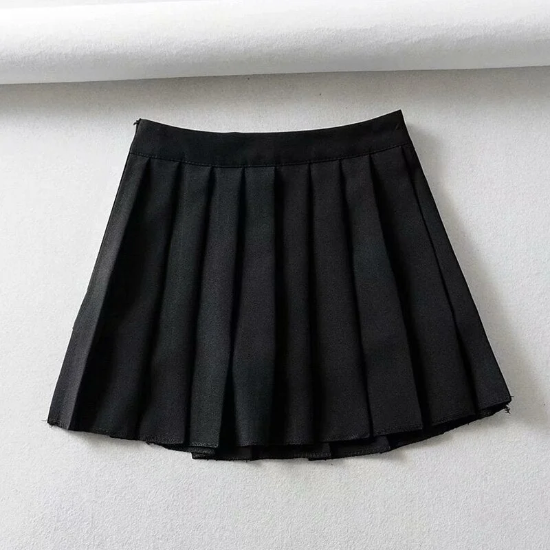 InsGoth Punk Harajuku Women Black Cargo Skirt Fashion Streetwear Women Grunge A-line Mini High Waist Skirts