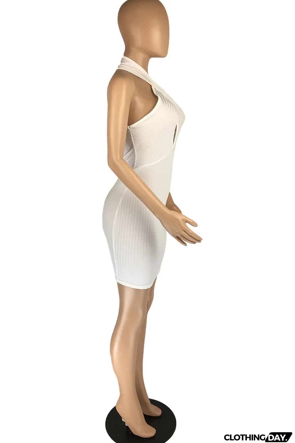 Red Fashion Sexy Solid Hollowed Out Backless O Neck Sleeveless Dress