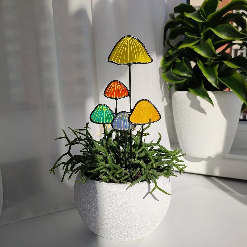 Mushrooms Plant Stake