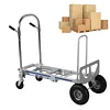 [US Local Warehouse] 2 in 1 Industrial Convertible Stair Climbing Car 1000 LBS Capacity Folding Hand Truck with Wheels for Transport & Moving