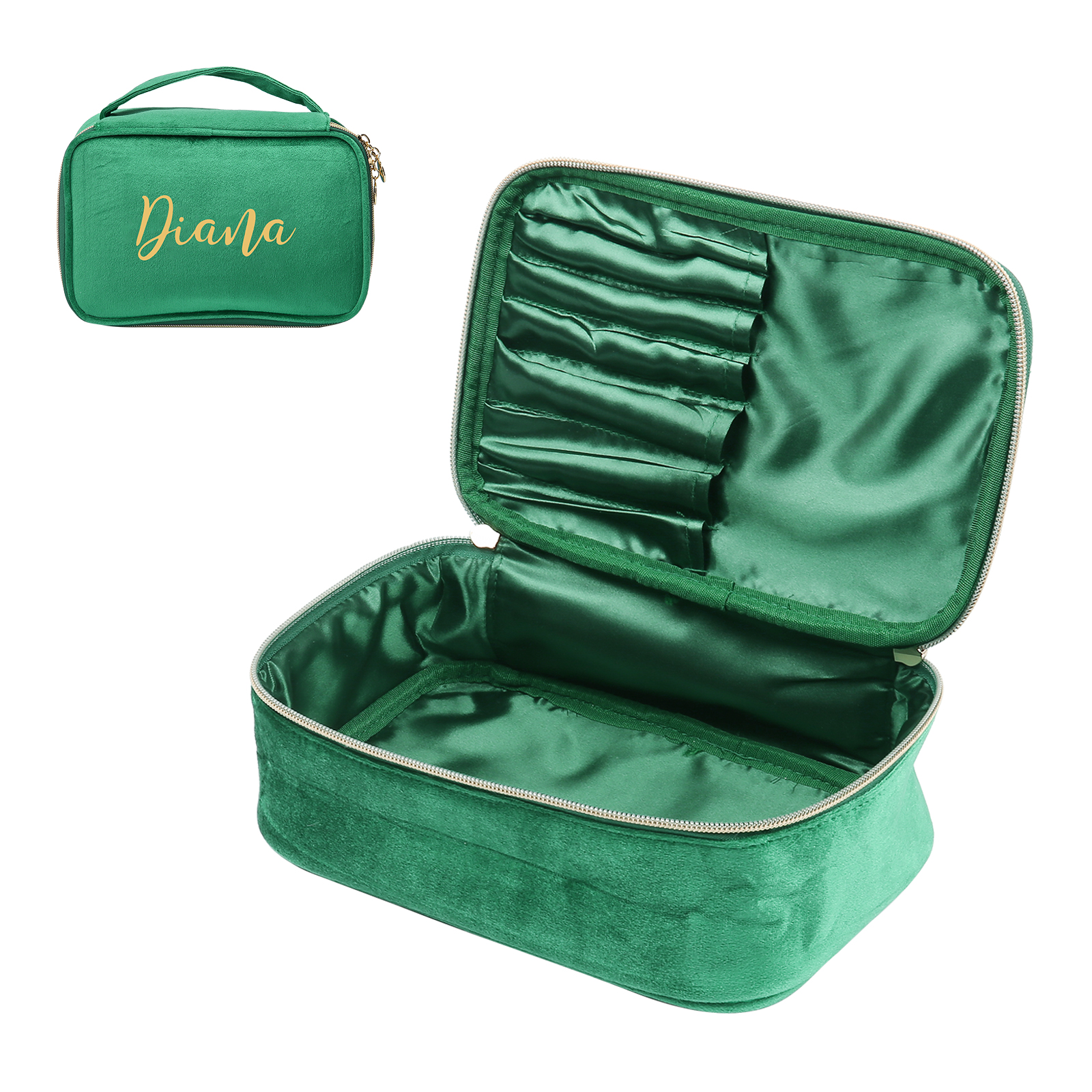 Trousse De Maquillage 1 Prénom Personnalisé Sac De Maquillage À Capacité Élevée Pour Femmes