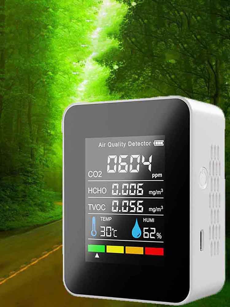 5 in 1 Semiconductor Carbon Dioxide Gas Detector CO2 TVOC Air Quality Meter от Cesdeals WW