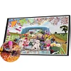 5D DIY Full Square Drill Diamond Painting Dog & Car Kit Home Decor Art 40x30cm (B)