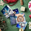 12pcs Snow Animals DIY Diamond Painting Greeting Cards with Envelopes
