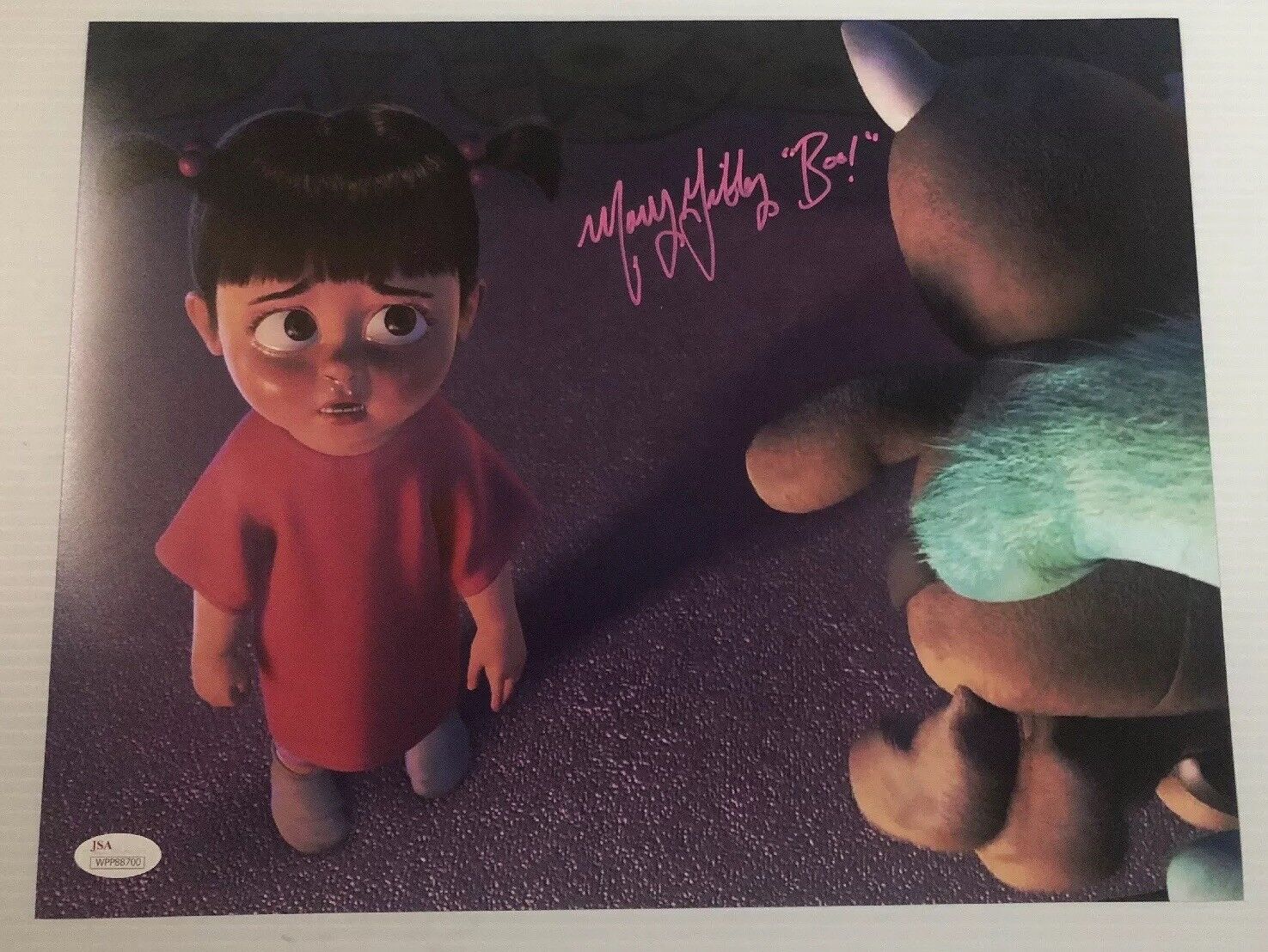 Mary Gibbs Signed Autographed 11x14 Photo Poster painting Monsters Inc Boo Full Name JSA COA 4