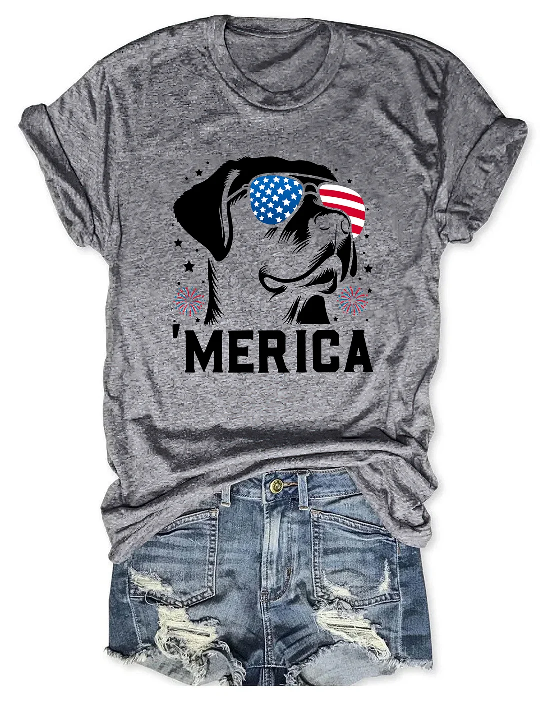 Labrador Retriever 'Merica 4th Of July T-shirt