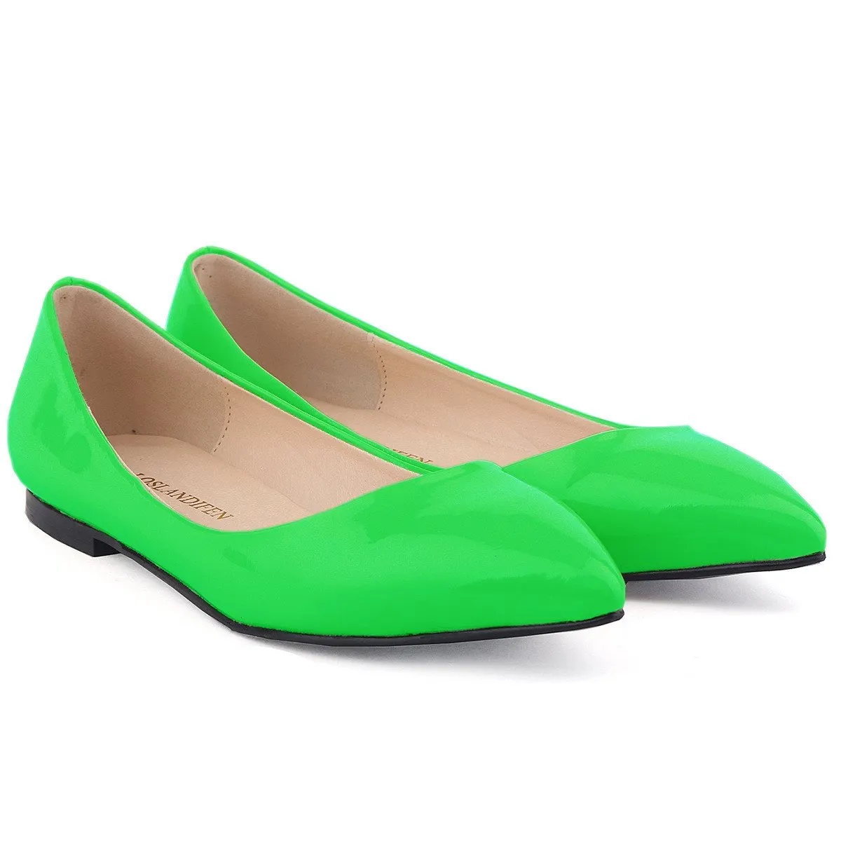 VCSHOES Sweet Candy Color Pointed Head Flat Shoes