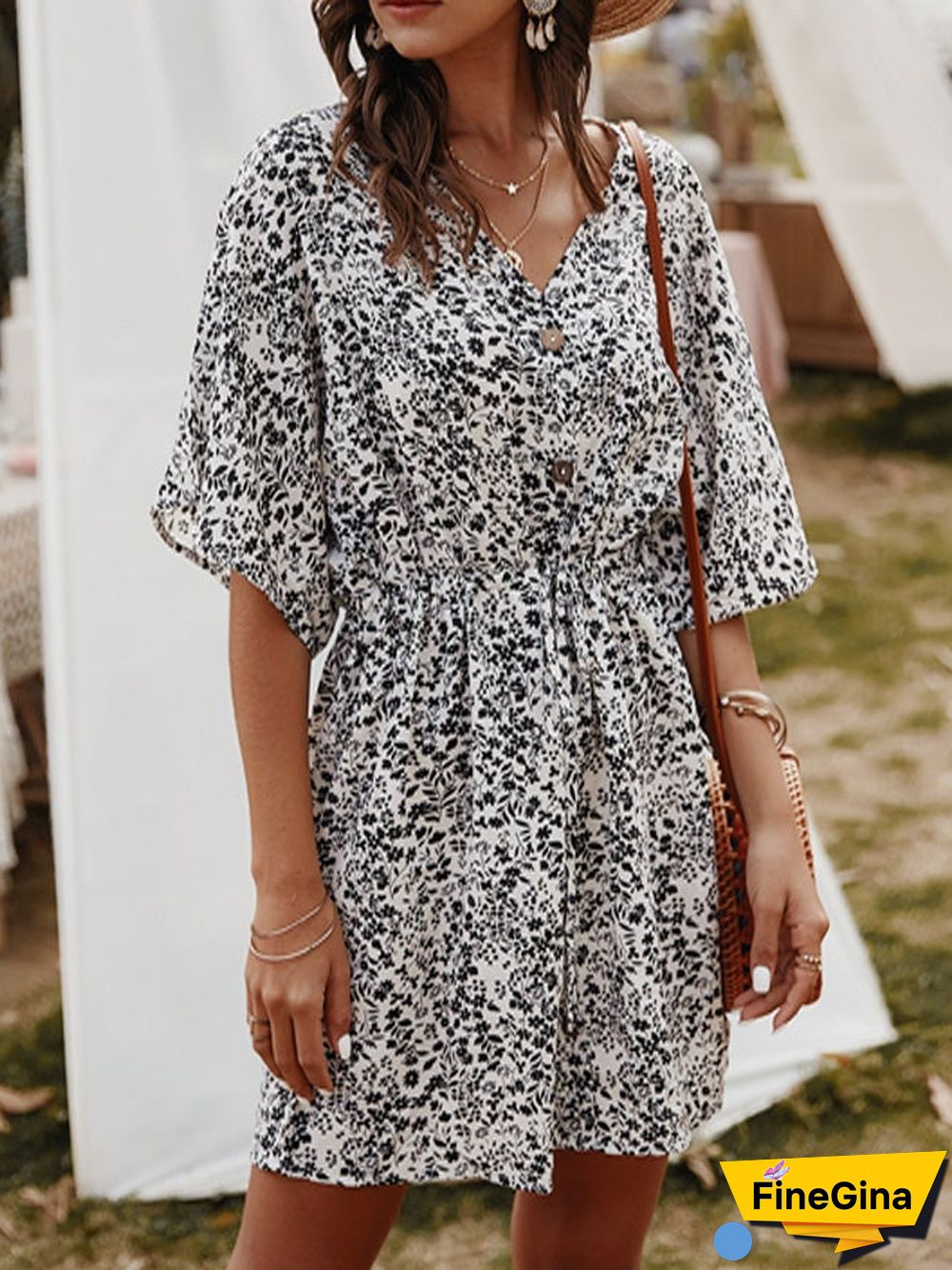 Women's Dress Spring/Summer Small Broken Flower Skirt