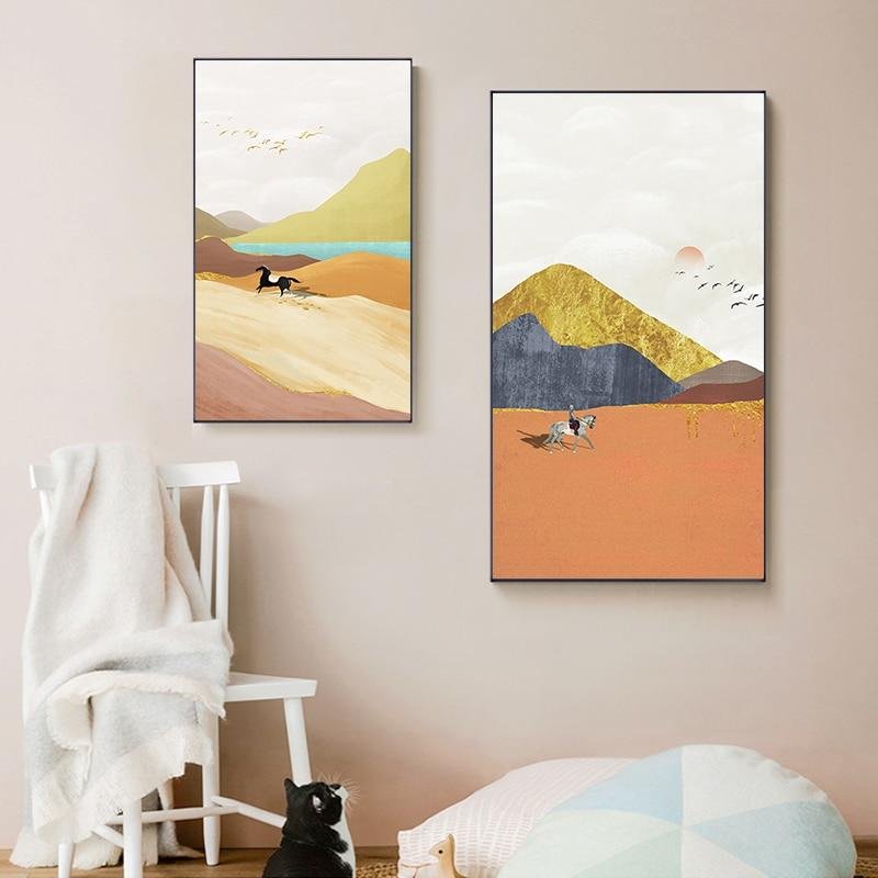 Colorful Mountain Canvas