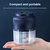 Electric Garlic Chopper 300ML Portable Cordless Mini Food Processor Rechargeable Vegetable Chopper Blender for Nuts Chili Onion Minced Meat and Spices