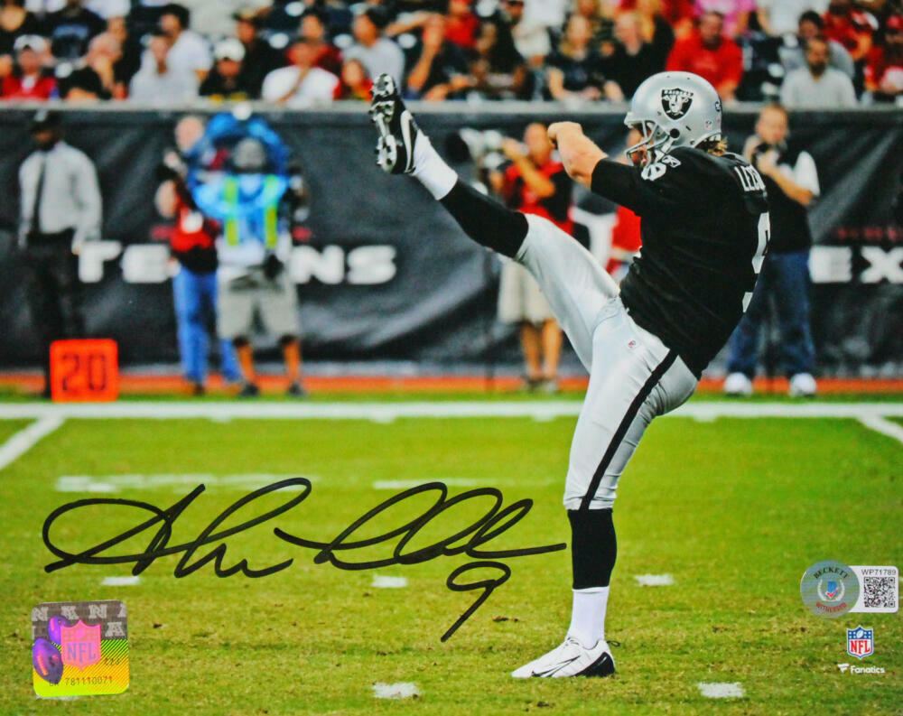 Shane Lechler Signed Raiders 8x10 Punt Black JSY Photo Poster painting- Beckett W Hologram