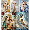 Mother of God DIY Special Shape Drill Pearl Gem Diamond Art Painting Kit with Frame 30x40cm Pearl Art Painting Set for Adults Beginners Home Decor