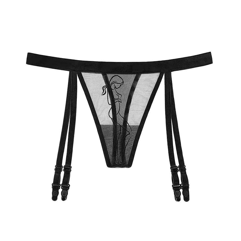 Nigikala Nigikala Slim Yarn Embroidery Garter Garter Spicy Legs Showing Thin Black Silk Velvet T Trout Garter Garter 2072