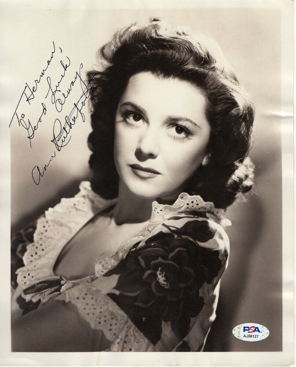 Ann Rutherford Signed Autographed 8X10 Photo Poster painting Gone with the Wind PSA AJ18827