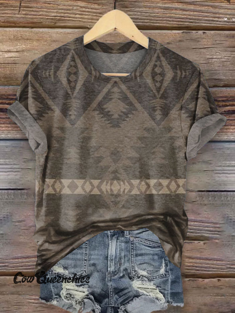 Aztec Print T-shirt Multicolor / S