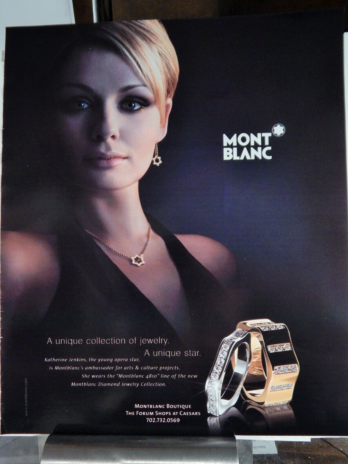 MONT BLANC FINE JEWELRY / NYC CLUB SCENE Photo Poster paintingS VTG 2007 LG ADVERTISEMENT