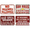 4pcs - Warning  - Vintage Metal Signs(12*16Inch) 