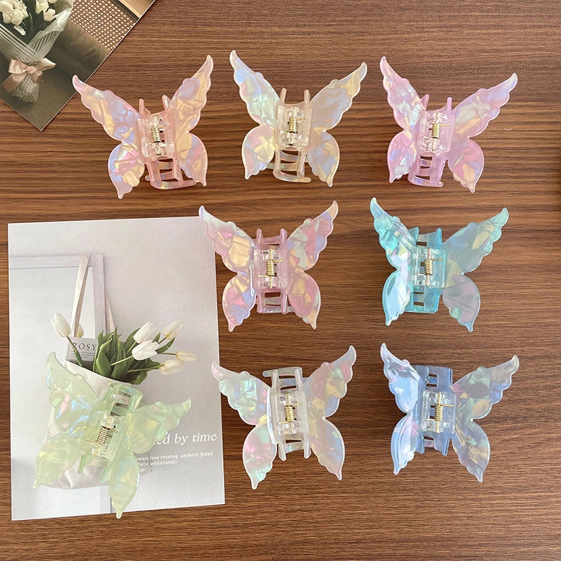 Women’s IG Style Sweet Artistic Butterfly Acetic Acid Sheets Hair Claws